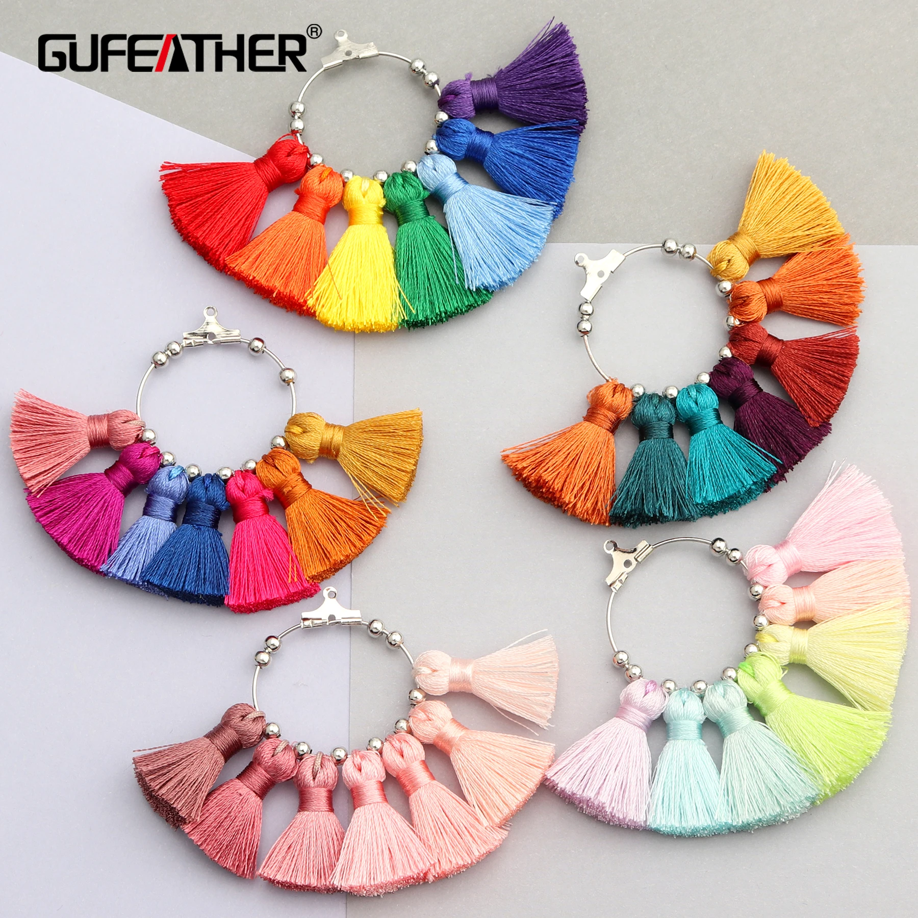 

GUFEATHER L196,silk tassels,jewelry accessories,gold silver ring,hand made,jewelry findings,jewelry making,diy earrings,tassel