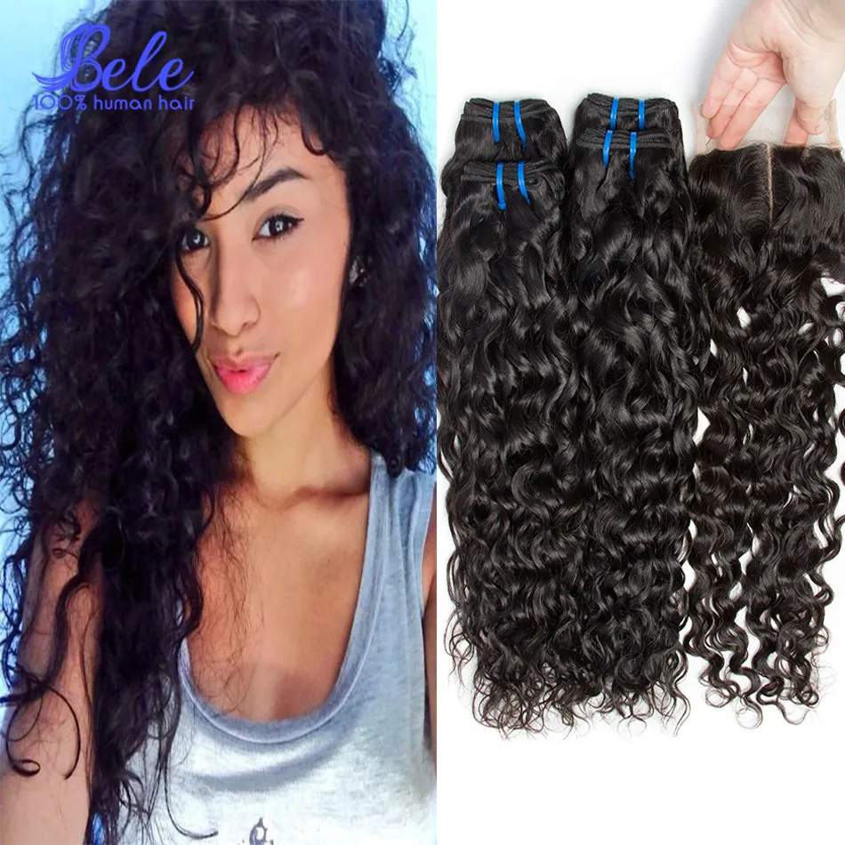 Alibele hair products peruvian virgin hair with closure ...