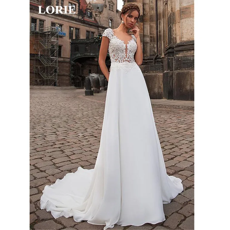 LORIE Wedding Dress 2019 Chiffon with Lace Wedding dress