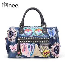 IPinee, новинка, женские багажные дорожные сумки, милый мультяшный рюкзак, джинсовые сумки, сумки, модные женские сумки через плечо