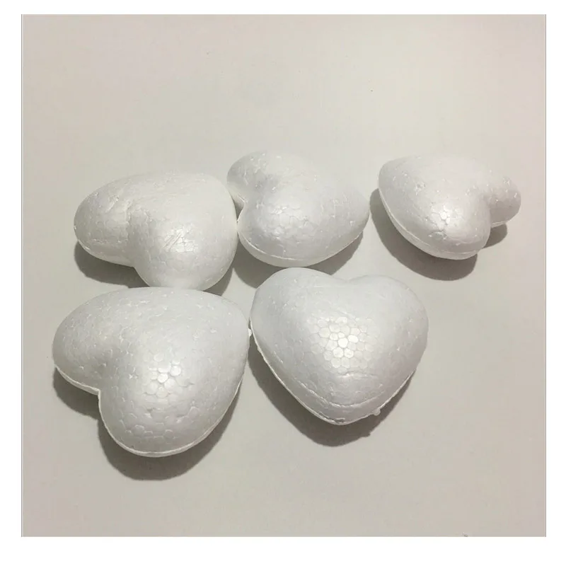 

CCINEE 4.5cm Wholesale Modelling Polystyrene Styrofoam Foam ball Love Heart White Craft for DIY and toy shape accessory