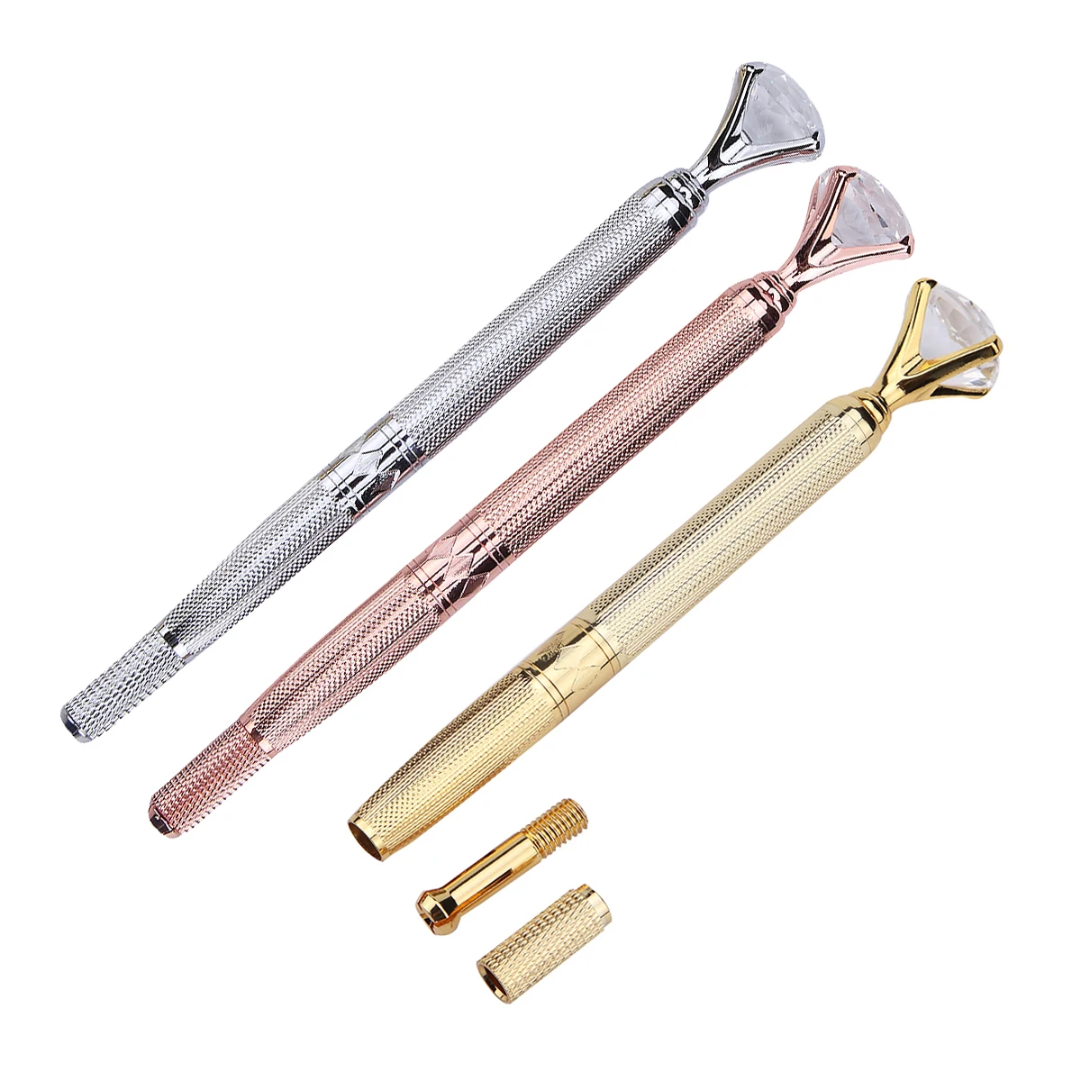 1Pcs Alloy Cross Head Tattoo Needle Holder Rhinestone Pen Lip Eyebrow