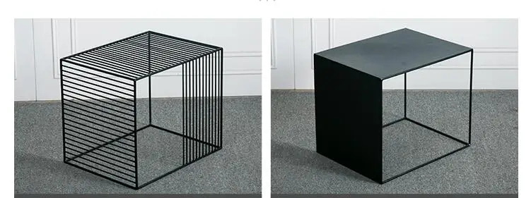 Утюг край несколько модных минималистский современный журнальный столик угловой диван творческий Американский небольшой квадратный стол металлический столик