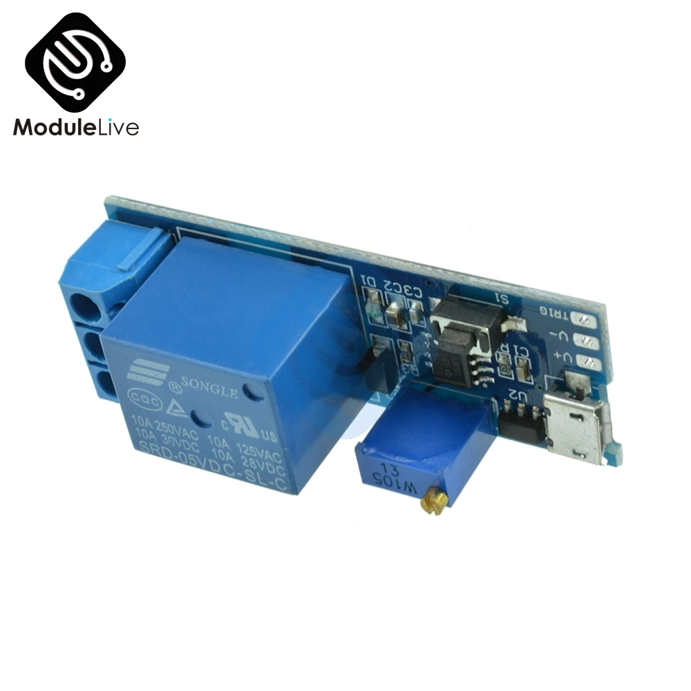 DC 5 V-30 V Micro USB задержки переключения реле Модуль, триггер задержки