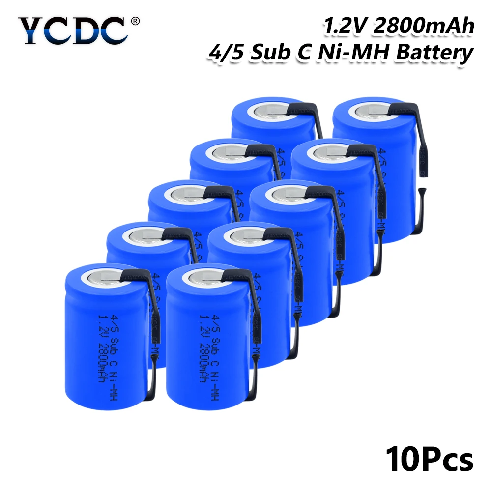 4/5SC SC Sub C Li-Ion Li-Po литиевая батарея 1,2 V 2800mAh перезаряжаемые ni-mh батареи со сварочными вкладками