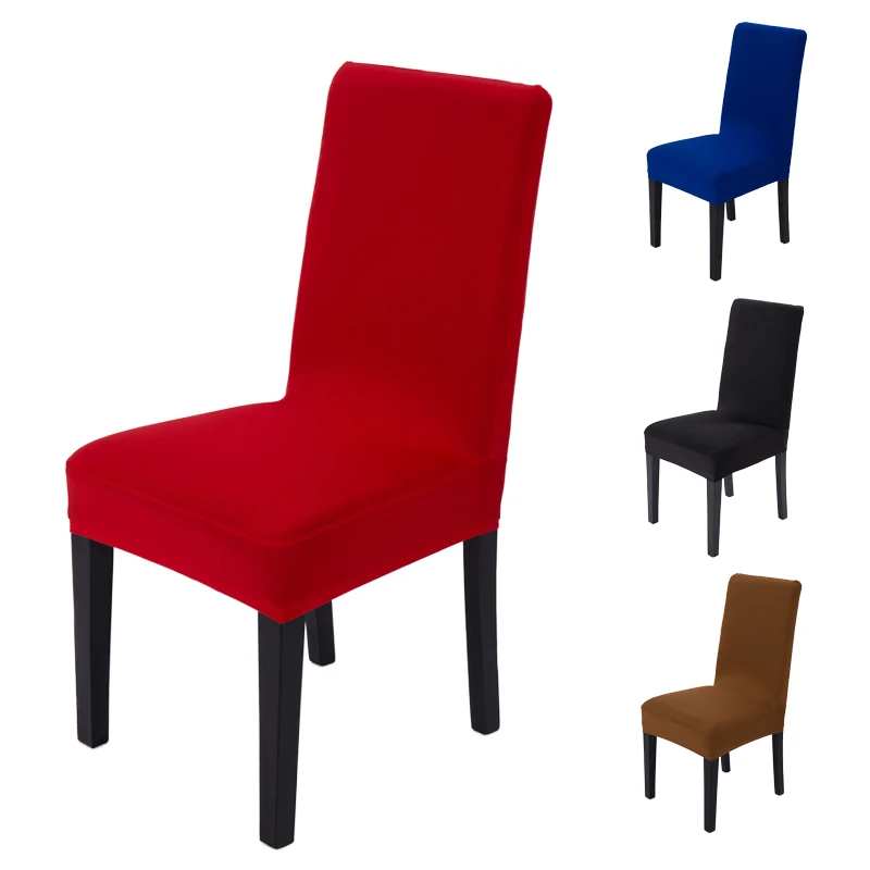 

New 2019 Chair Cover Solid Printing Flexible Elastic Anti-dirty Wedding Banquet Party Home Decoration