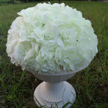 

2017 elegent white pink silk flower ball for wedding road lead flower bouquet for long table centerpieces decoration