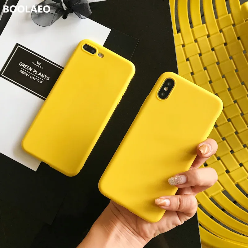 Case For iPhone 6 7 8 Candy yellow Colors Soft TPU luxury Cover Silicon Phone Cases For iPhone 6 6s 7 8 Plus X XS MAX XR Coque Case For iPhone 6 7 8 Candy yellow Colors Soft TPU luxury Cover Silicon Phone Cases For iPhone 6 6s 7 8 Plus X XS MAX XR Coque