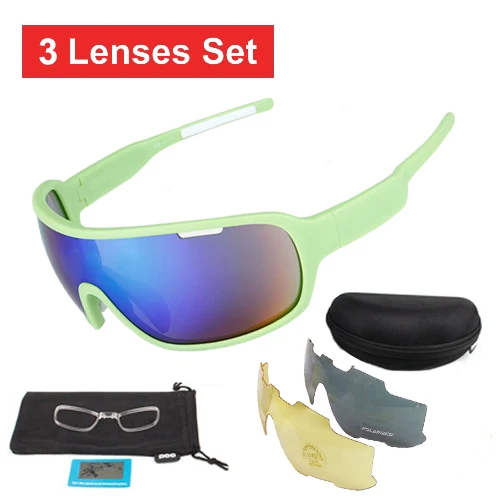 NEWBOLER, 5 линз, солнцезащитные очки для велоспорта, поляризационные, мужские, женские, UV400, спортивные очки, очки для шоссейного велосипеда, gafas ciclismo, для велосипедных люнетов - Цвет: 3 lens green