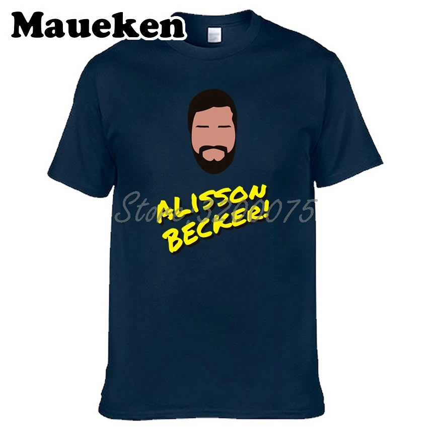 Мужская футболка Alisson Becker 13 бразильский Рамзес, Мужская футболка с круглым вырезом W19021433