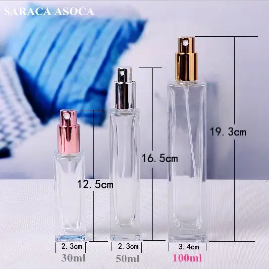 New 30ml Rectangular Square Bayonet Thick Bottom Polished Glass Perfume  Bottle - AliExpress