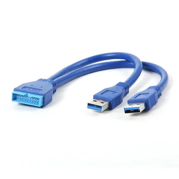 

2 ports USB 3.0 male to 20pin Header internal to external extension cable 0.2m