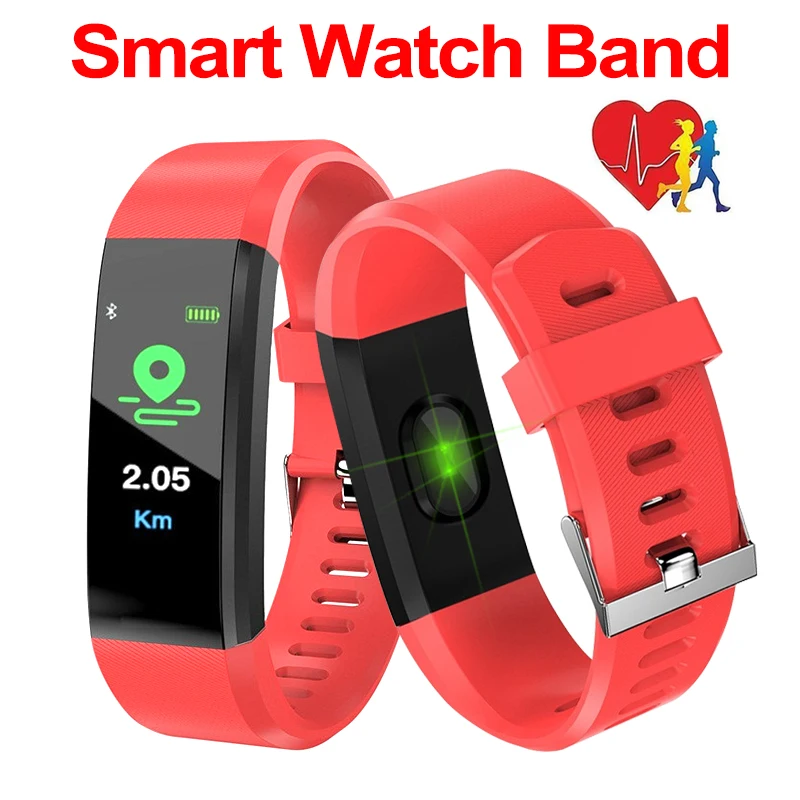 

Top Quality Health Bracelet Heart Rate Blood Pressure Smart Band Fitness Tracker Smartband Wristband PK Mi Band 2