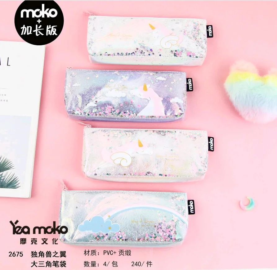 

1 Pcs Kawaii Pencil Case Unicorn Wing Gift Estuches School Pencil Box Pencilcase Pencil Bag School Supplies Stationery