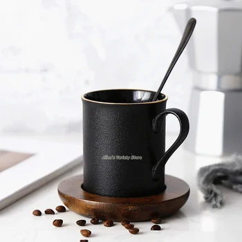 

Modern simplicity Base Teacup Gilded Mug Golden Ceramic Mug Porcelain Coffee Mug Milk Cup gilding Mug gold-plating Cup