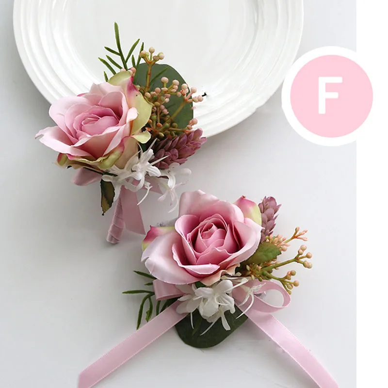 pink wrist corsage boutonniere wedding  (26)