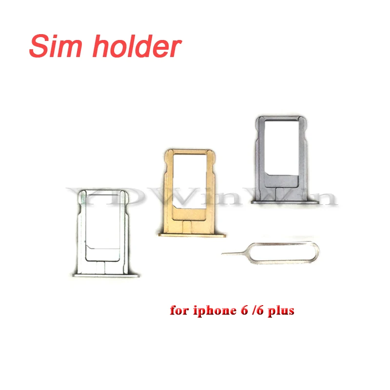

SIM Card Holder Tray Slot for iphone 6 Plus 6P Replacement Part SIM Card Card Holder Adapter Socket Apple Accessories Tools