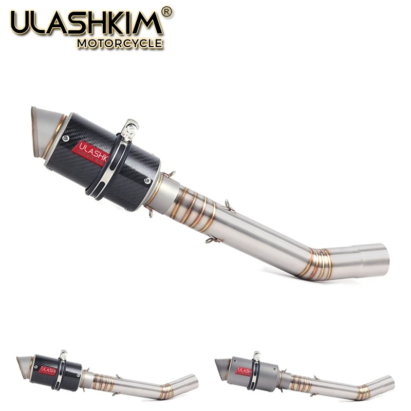 

Motorcycle Exhaust full system contact middle pipe + Muffler slip on for Kawasaki Z1000 2010-2015 slip-on