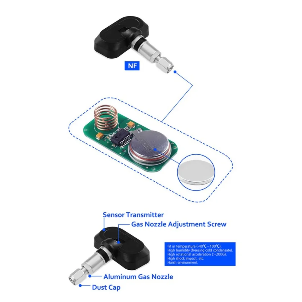 Catuo новая автомобильная система контроля давления в шинах TPMS с 4 внутренними датчиками заряда ЖК-дисплей давления в шинах поддержка бар/PSI горячая распродажа