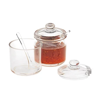 

Transparent Acrylic Seasoning Holder Durable Sugar Bottle Plastic Saltcellar with Scoop YAB008