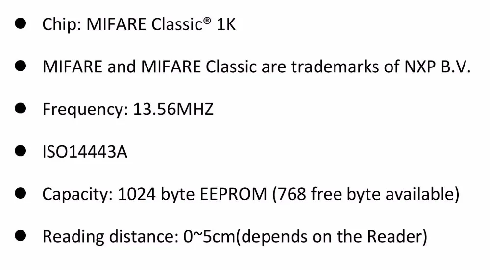 YARONGTECH черный RFID MIFARE Классическая 1K карта 13,56 Mhz(упаковка из 10