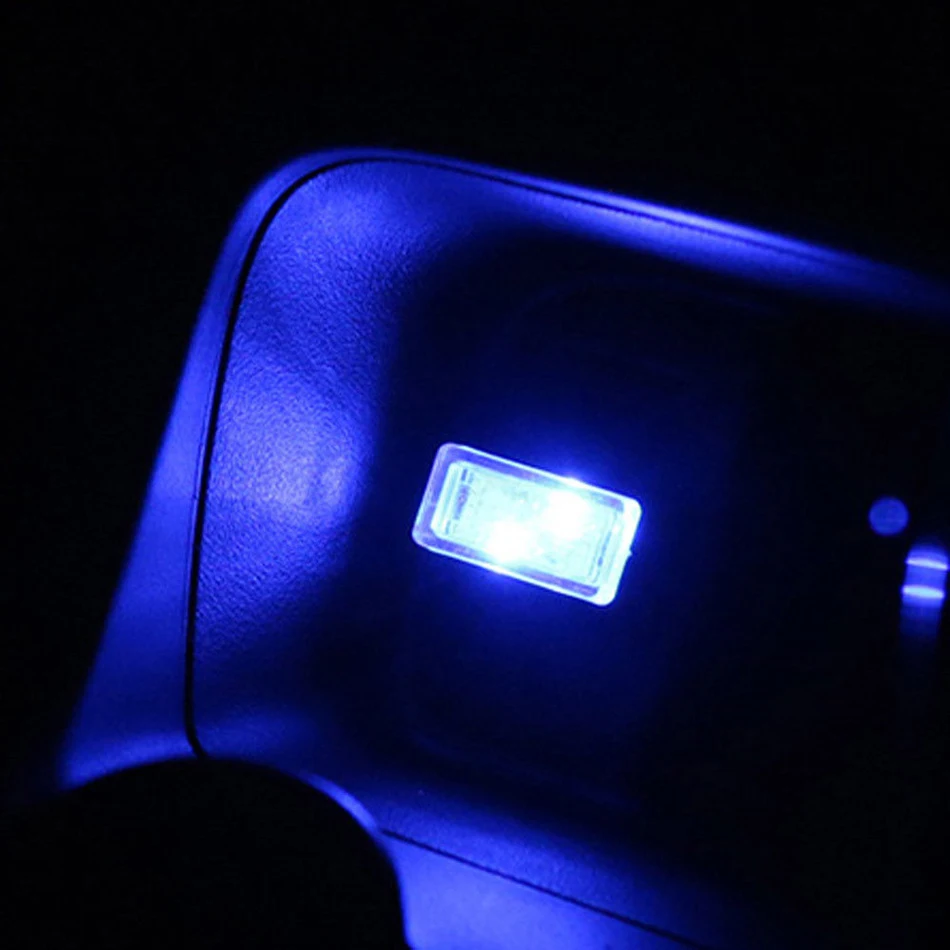 Зарядных порта USB для автомобиля атмосфера огни НОВИНКИ мини светодиодный свет Новинка Освещение декоративные светодиодные лампы для автомобиля ноутбук нетбук Мощность банка