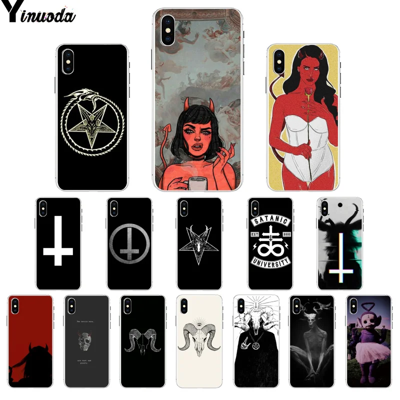 

Yinuoda Devil Satan Pattern TPU Soft Phone Accessories Cell Phone Case for Apple iPhone 8 7 6 6S Plus X XS MAX 5 5S SE XR Cover