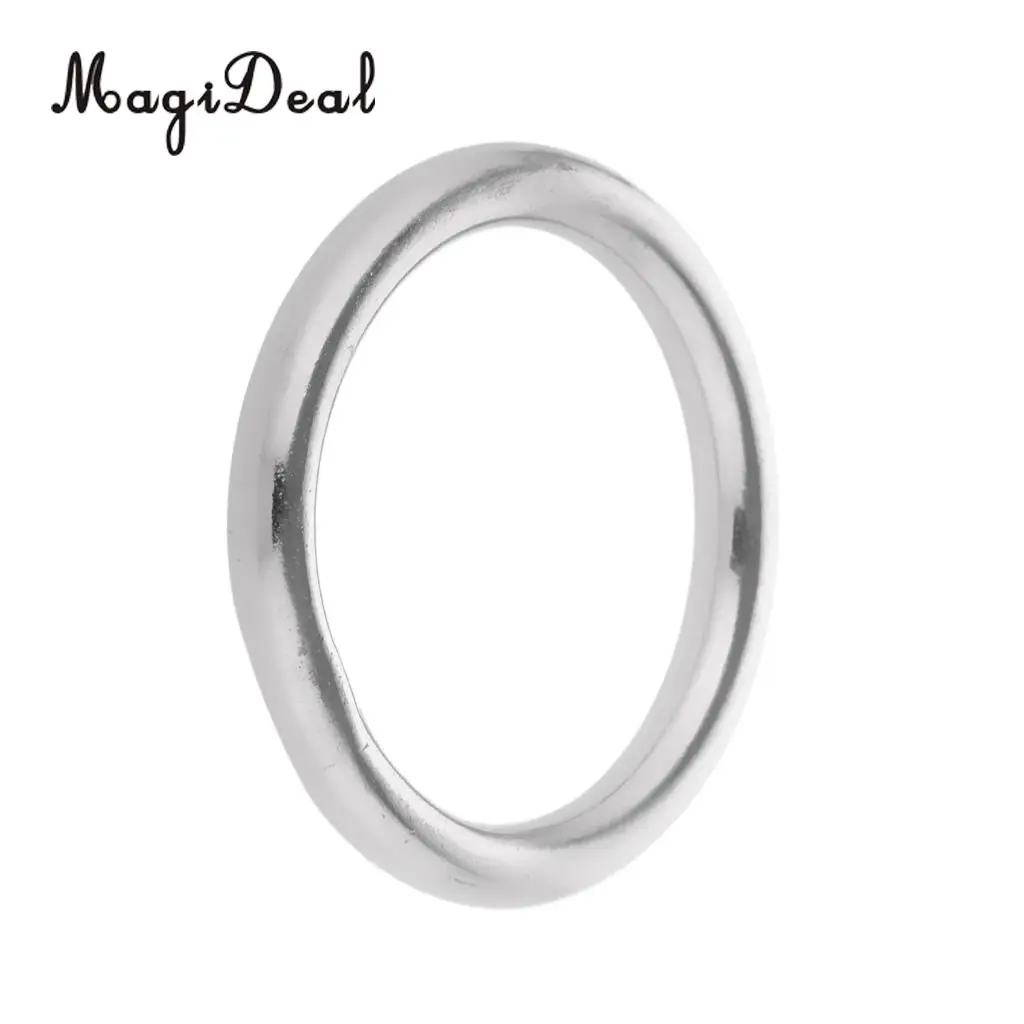 MagiDeal Durable Seamless Stainless Steel O Round Rings Circle Craft Webbing Boat Marine O Ring for Kayak Canoe Rowing Boat Acce
