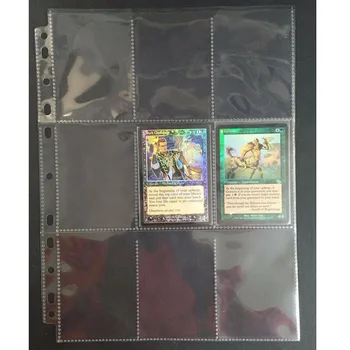 10- 80pages 9 sheets Board game clear cards page trading card protector the magical collection gathering Transparent Pocket Page seeing through race page 9