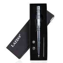 Multi-function Tactical Pen Survival Military LED Flashlight Glass Breaker Self Defense Tool Ballpoint Pens HSJ-19