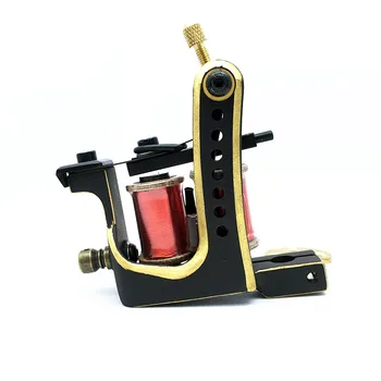 2020 Tattoo Machine Copper Handmade Guns 12 Wrap Coils CNC Carving Tattoo Machine Shader&Liner Guns Tattoo Supply Drop Shipping complete tattoo kits 8 wrap coils guns machine 1 6oz black tattoo ink sets power supply disposable needle free shipping