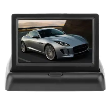 

VODOOL 4.3In Foldable Car TFT Display Monitor with Wide Angle HD Car Reverse Parking Camera Rear View Camera Auto Parking Kit