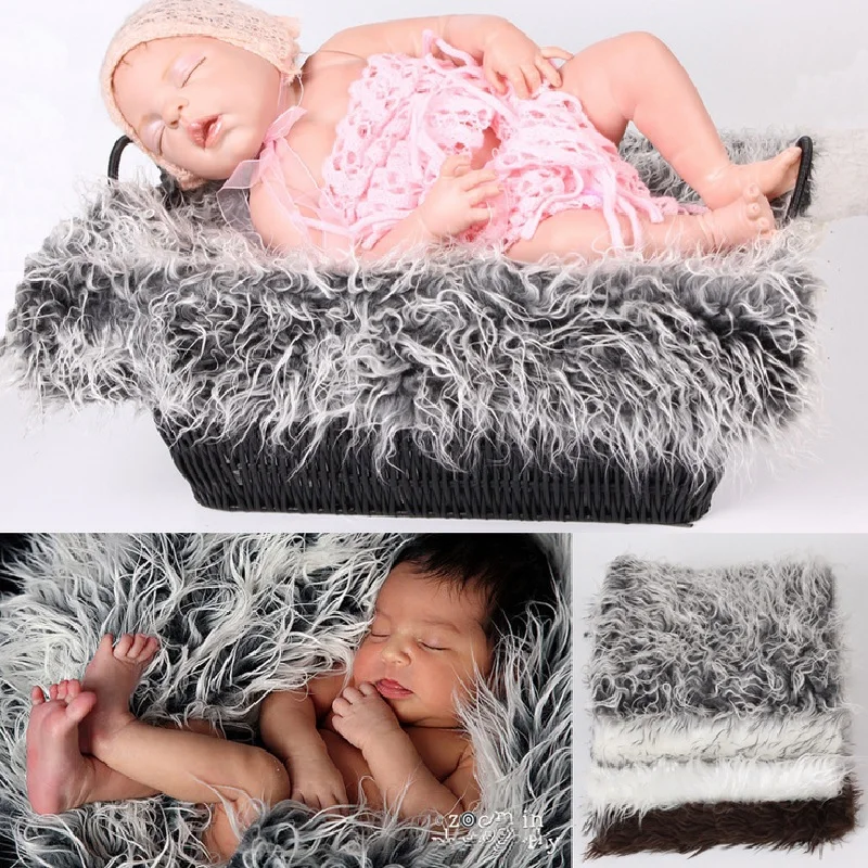 

Baby Receiving Blankets 50*50CM Newborn Photography Prop Mat Girls Swaddling Towel Infant Room Cushion Sleeping Carpet Pad Soft