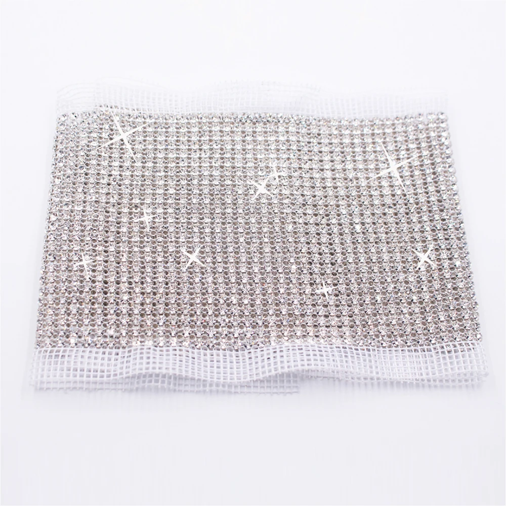 

24 Rows Rhinestones Strass Mesh 5 Yards Ss18 4.2mm Crystals Glass Rhinestone Trimming non Tot Fix Sew On Rhinestones For Clothes
