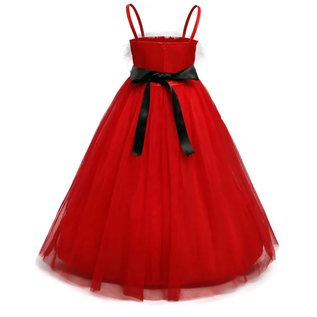Infant Baby Girls Christmas Sets Kid Dresses Socks For Girls 3 4 5 6 7 8 Years Clothing Red Shoulderless Tulle Dresses Vestidos