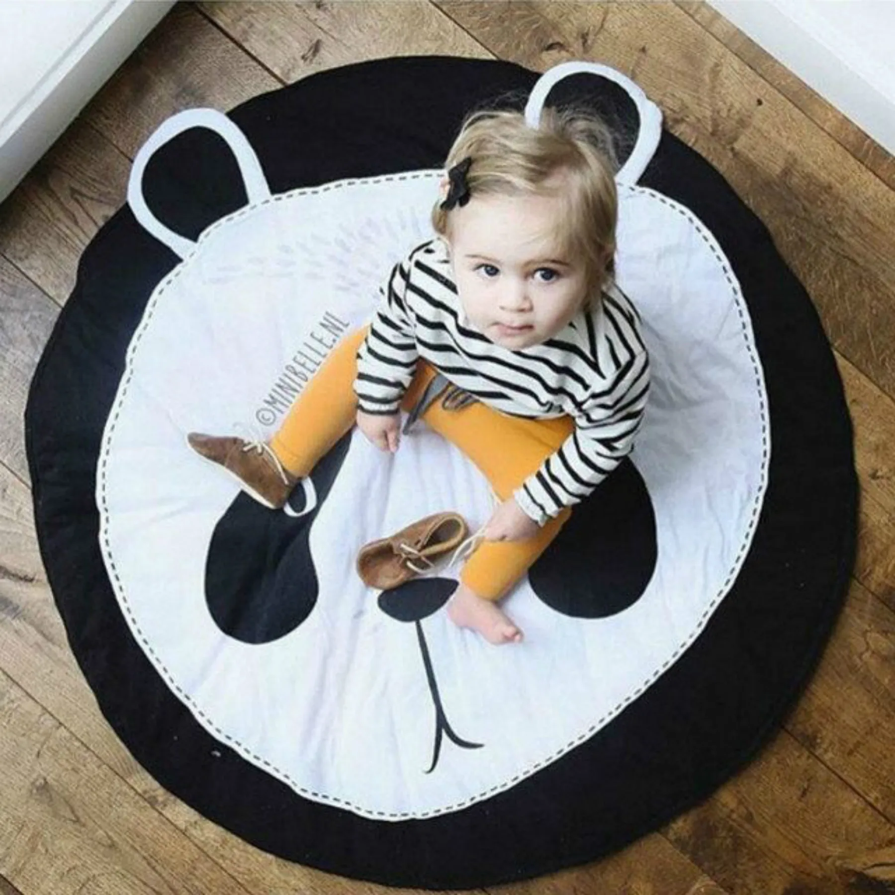Round Baby Playmat Soft Cotton Play Mats Crawling Creeping Mat Kids