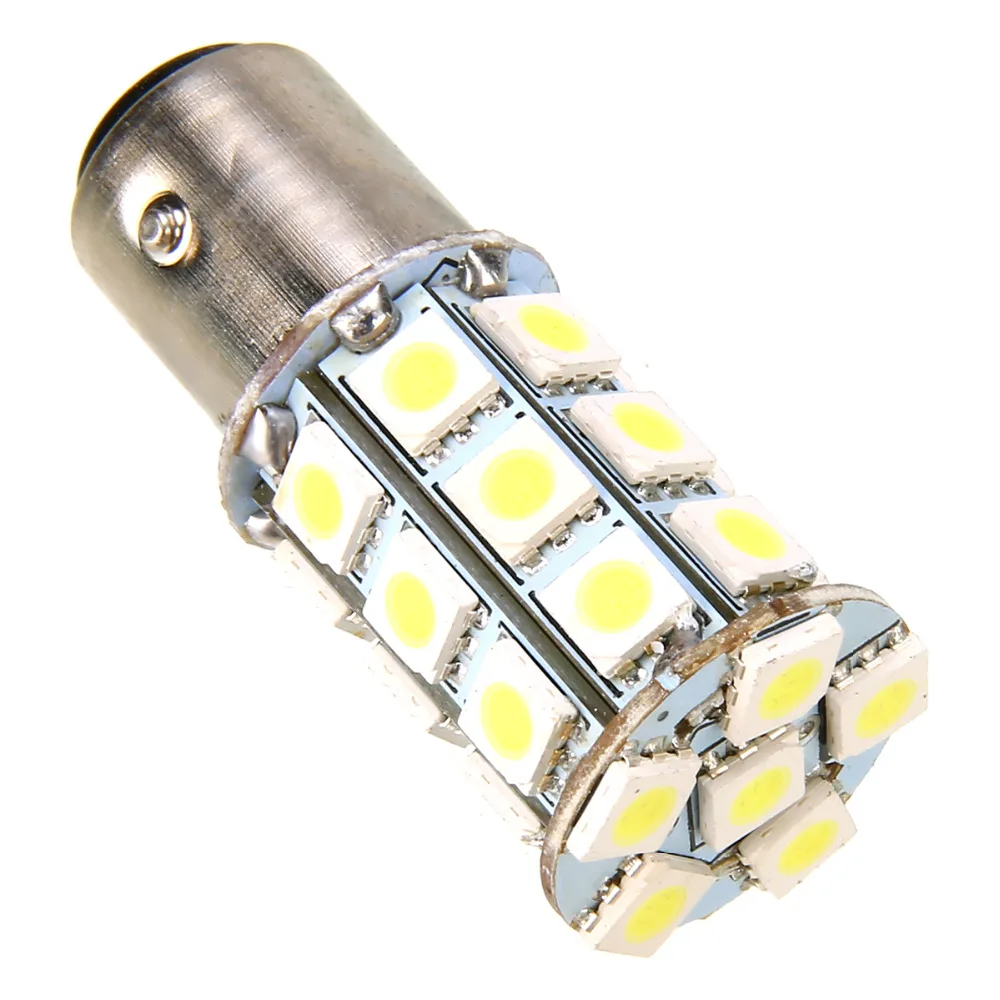 1157 BAY15d P21//5W CANBUS 27 SMD LED STOP//TAIL bulbs WHITE LAND ROVER