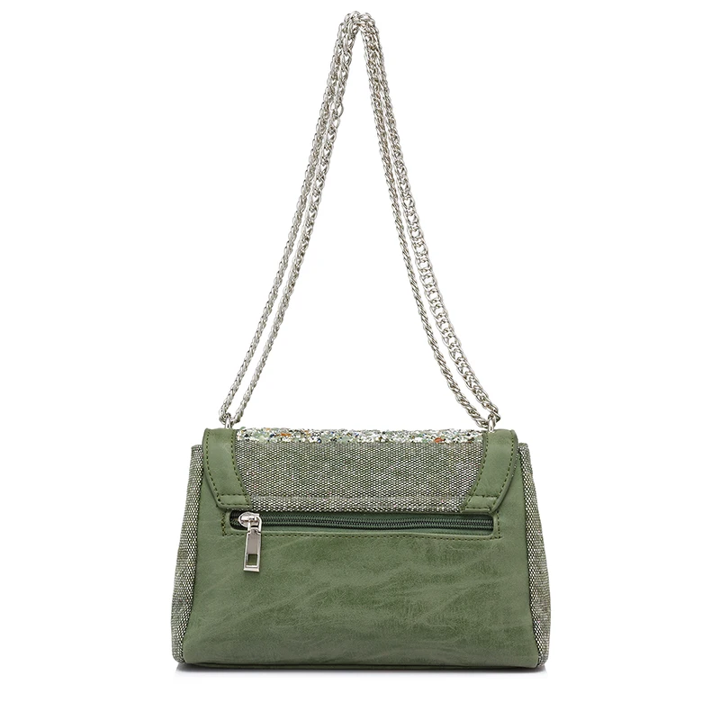 LOVEVOOK брендовая сумка на плечо с цепочкой Женская модная Холщовая Сумка женские сумки известных брендов сумки-мессенджеры с высококачественными бриллиантами