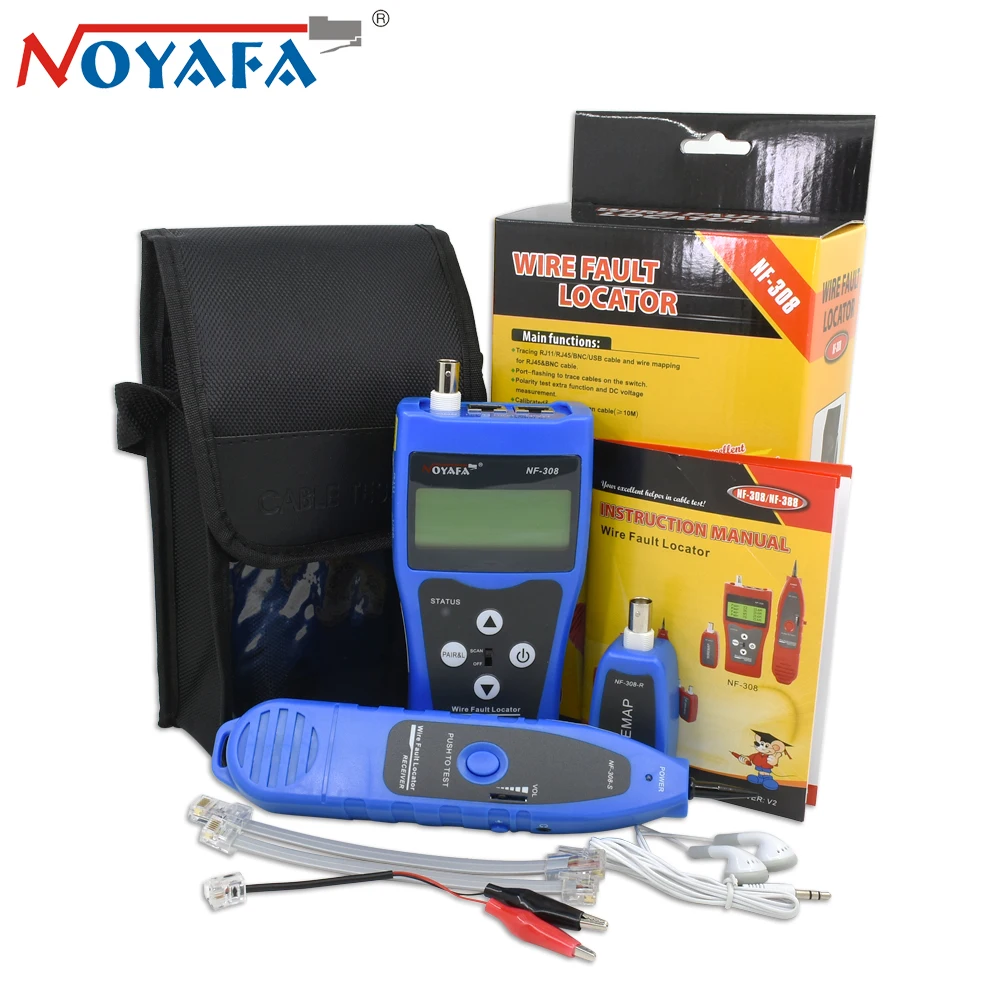 Оригинальный Noyafa NF 308 RJ45 UTP STP Cat5 Cat6 диагностирует трассировщик тона комплект