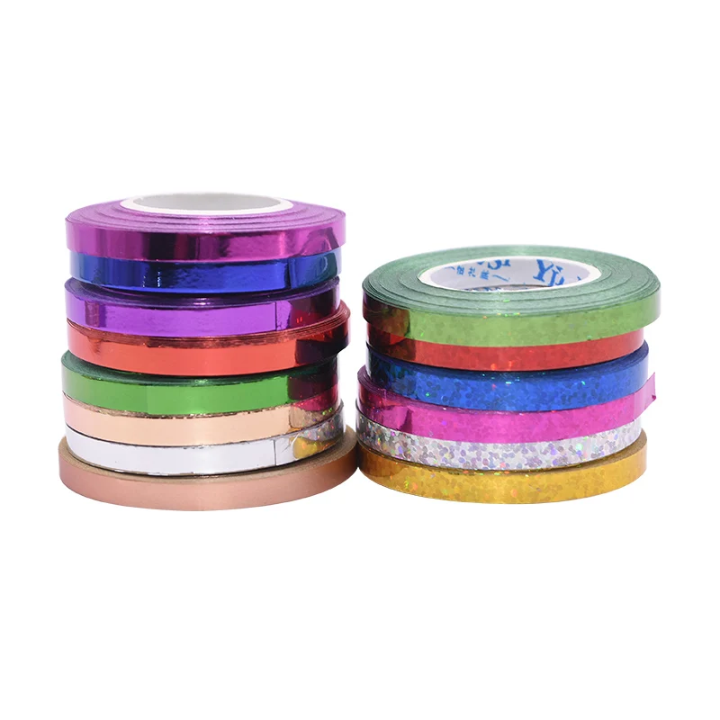 5pcs 10m*5mm Shiny Laser Curling Ribbon Roll Balloon Rope Wedding Christmas Birthday Party Decor DIY Balloon Streamer Supplies