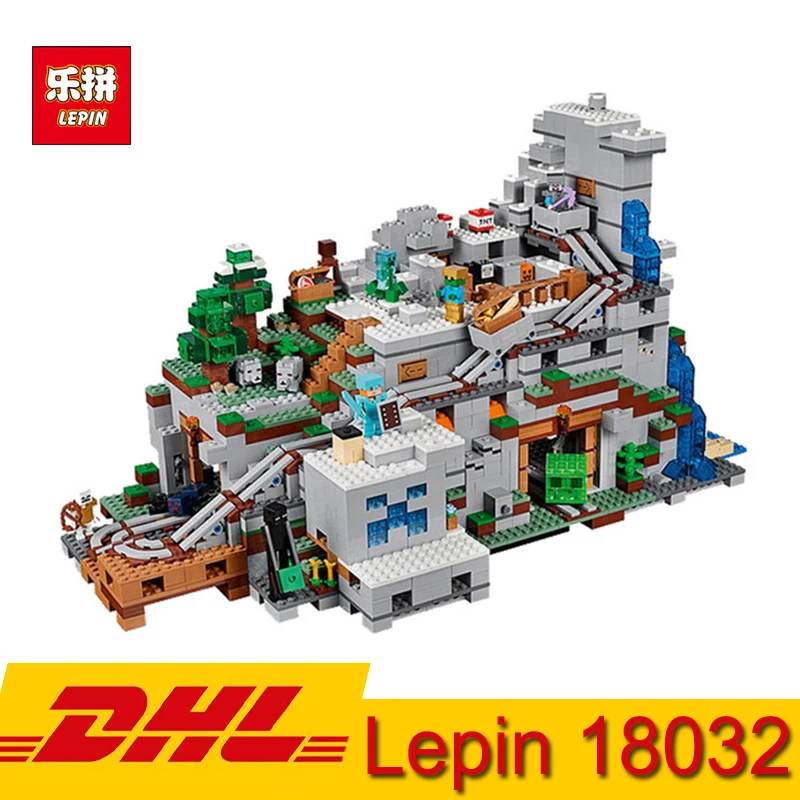 

Lepin 18032 2932pcs My World Scenes The Mountain Cave Production Workshop Model Building Block Bricks Kid Toy Legoingly 21137