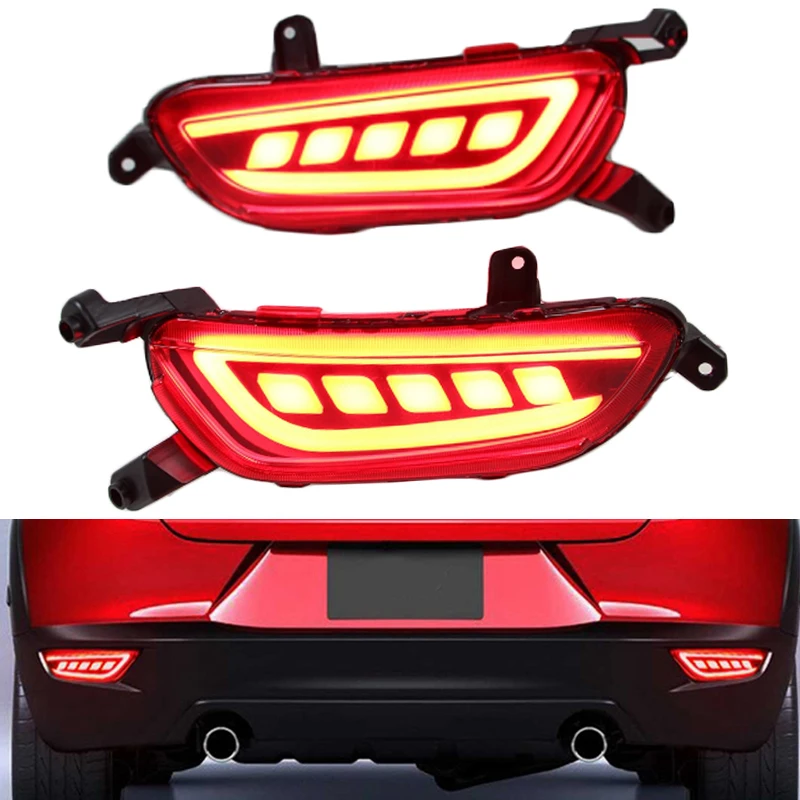 Car Flashing LED DRL Rear Bumper Tail Light Fog Lamp Brake Lights DRL Reflector For Mazda CX-3 CX3 CX 3 2016 - 2017 цена Car Flashing LED DRL Rear Bumper Tail Light Fog Lamp Brake Lights DRL Reflector For Mazda CX-3 CX3 CX 3 2016 - 2017 цены онлайн
