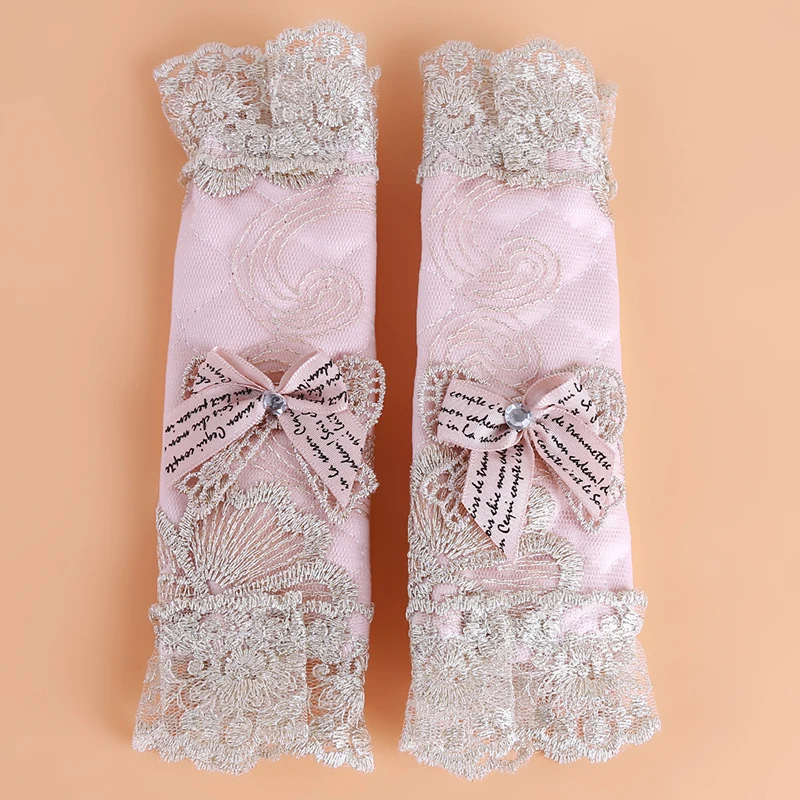 1Pair Pastoral Style Lace Bow Fridge Door Stand Handle Covers