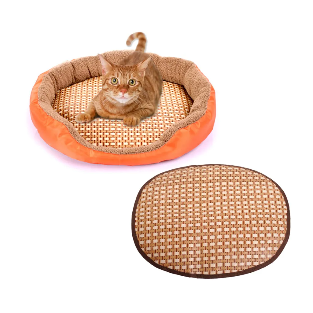 

Dog Bed Pet Cool Mat Pad Summer Cooling For Kennels Crates And Beds Straw Bamboo Cozy Hondenmand Cooling For Dogs Cats Pet