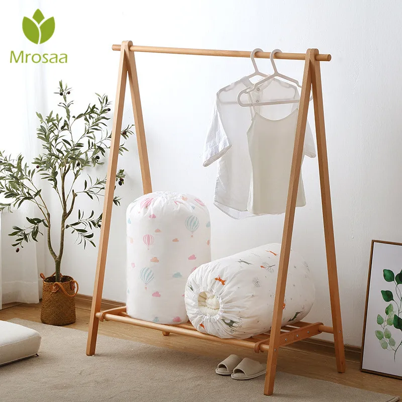 

Closet Bedding Organizer Foldable Quilt Storage Bag Home Clothes Quilt Pillow Blanket Storage Bag Dustproof drawstring Pouch
