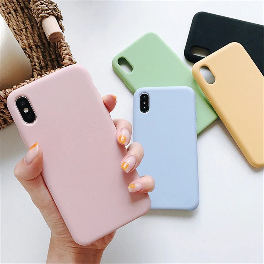 

Silicone Case For iPhone 7 8 6 6S Plus X XR XS Luxury Liquid Soft Shockproof Phone Cover Capa For iPhone X XS Max XR Case Coque