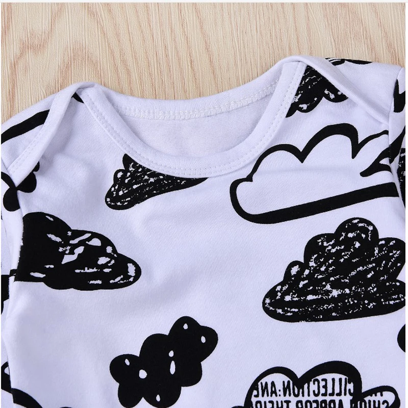 Long sleeve Newborn Clothes Cloud pattern 3PCS Baby Girl Clothes Set New Born Boys Sets Infant Baby Tops+Pants+hat children set