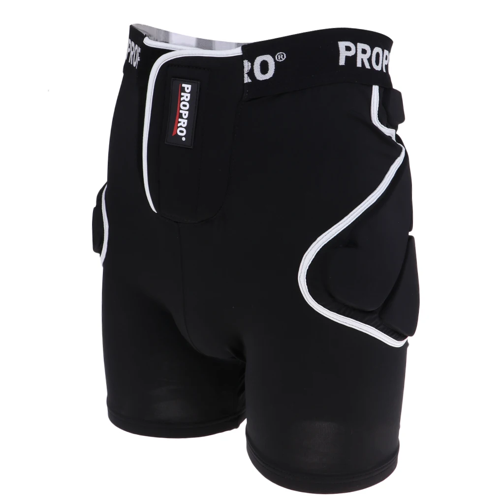 Ski Hip Butt Padded Short Pants Protective Gear Guard Impact Shorts for Skiing Skating Snowboard Black for Women Men