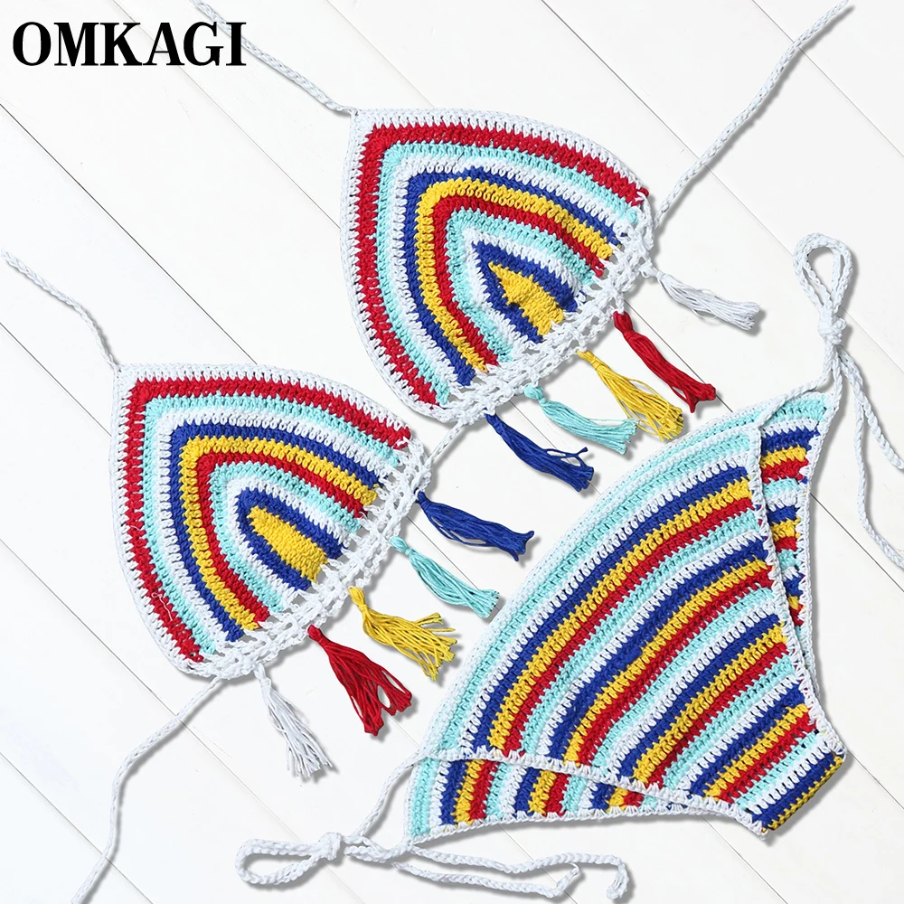 

OMKAGI Brand Push Up Bikinis Set Swimsuit Swimwear Women Bandage Swim Suit Swim Wear Beachwear Swimming Bathing Suit Bikini 2017