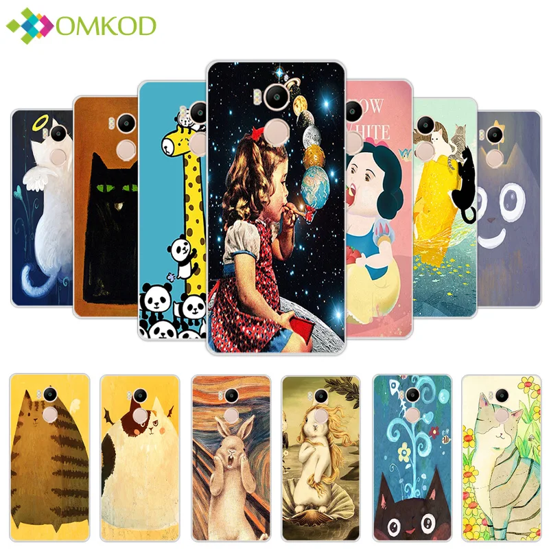 

5.0" For Xiaomi Redmi 4 Pro 4 Prime Black Matte Fat Animals Back Cover For Xiaomi Redmi 4 Pro Phone Case For Xiapmi Redmi 4S
